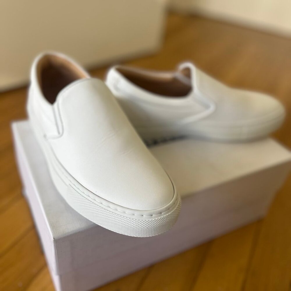 GREATS Wooster Slip-On Sneaker - White Leather - Size 6